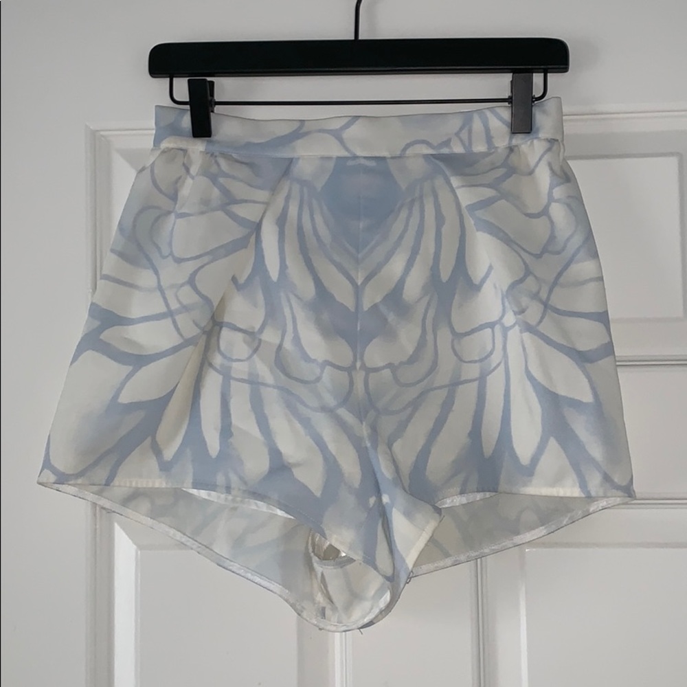 Light blue and cream shorts
